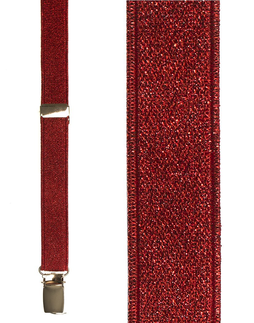"Red Broadway Glitter" Suspenders