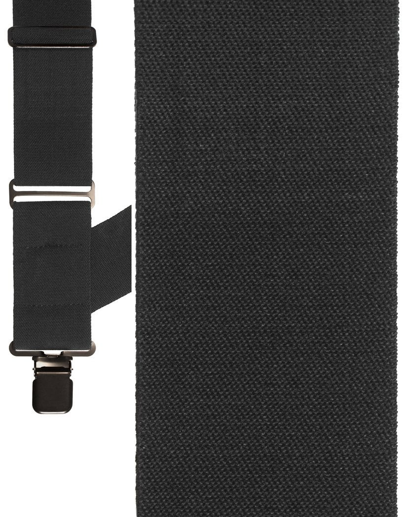 "Dark Grey Side Clip Wide" Suspenders