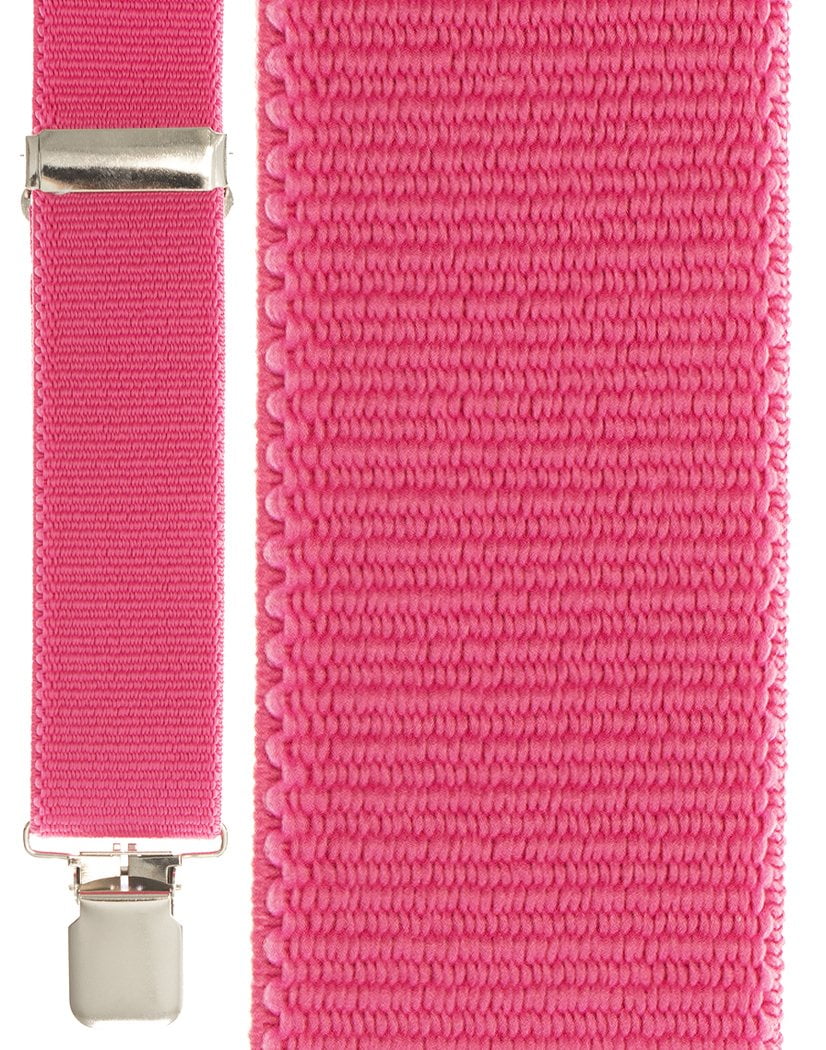 "Dark Pink Terry Casual" Suspenders