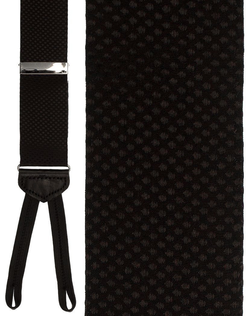 "Padova" Black Suspenders