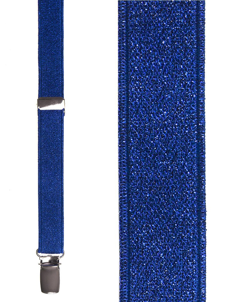 "Royal Blue Broadway Glitter" Suspenders